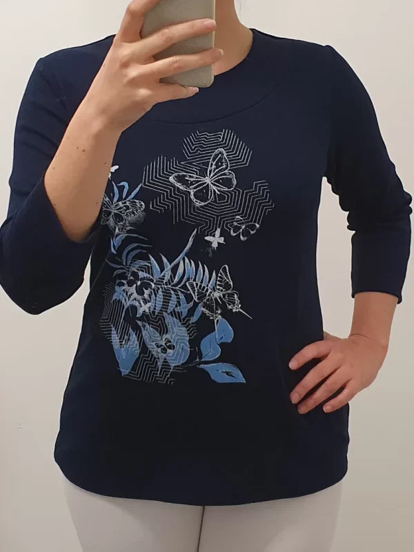 MAJICA KORINA TEMNO MODRA