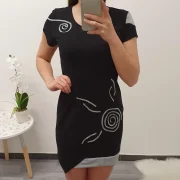 TUNIKA KELI ČRNA S SIVO