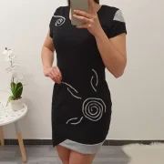 TUNIKA KELI ČRNA S SIVO - slika 2