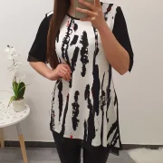 TUNIKA MEI ČRNO-BELA