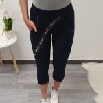 TEMNO MODRE ŠPORTNE HLAČE PIKA SIVA