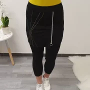 ČRNE HLAČE JANINA 7/8 RUMENA