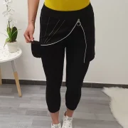 ČRNE HLAČE JANINA 7/8 RUMENA - slika 2