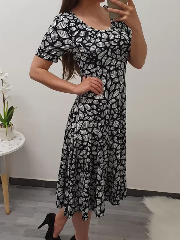 OBLEKA SIMONA ČRNO - BELA