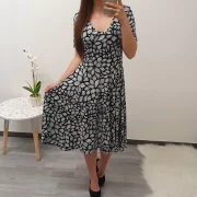 OBLEKA SIMONA ČRNO - BELA - slika 3