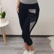 TEMNO MODRE ŠPORTNE HLAČE HOLI SIVE - slika 3