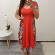 OBLEKA NAOMI ROŽASTA - slika 4