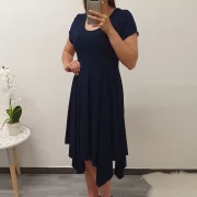 OBLEKA NAOMI TEMNO MODRA - slika 2