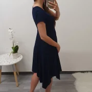 OBLEKA NAOMI TEMNO MODRA - slika 3