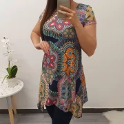 TUNIKA SAŠKA PISANA MODRA - slika 2