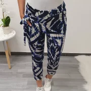 HLAČE NA PREKLOP MODRE