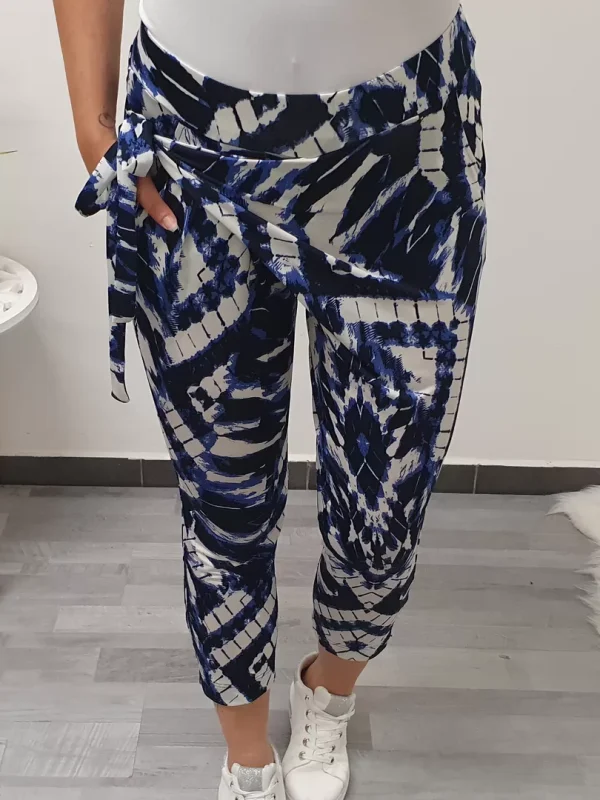 HLAČE NA PREKLOP MODRE