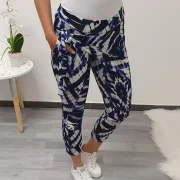 HLAČE NA PREKLOP MODRE - slika 2