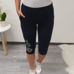 3/4 HLAČE POLONA TEMNO MODRA