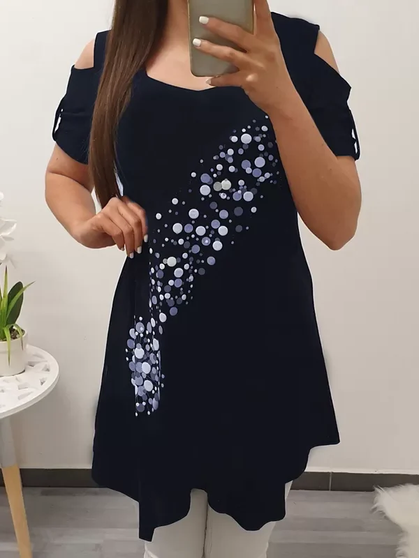 TUNIKA CVETICA TEMNO MODRA