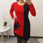 TUNIKA LIZA ČRNO RDEČA - slika 3