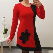 TUNIKA LIZA ČRNO RDEČA