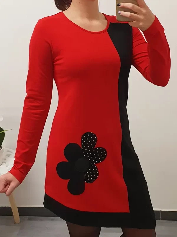 TUNIKA LIZA ČRNO RDEČA