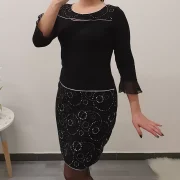 TUNIKA NADUTELA ČRNO-BELA