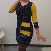 TUNIKA JUSTI TEMNO MODRA-RUMENA