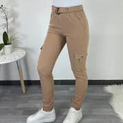 HLAČE Z ŽEPI TS281 BEŽ