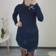 TUNIKA MIHAELA TEMNO MODRA - slika 3