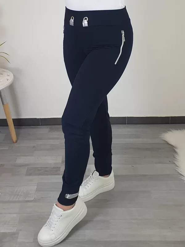 HLAČE ALVA TEMNO MODRA