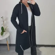 PLAŠČ BELINDA ČRN - slika 2