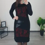 OBLEKA ZVONKA RDEČA - slika 3