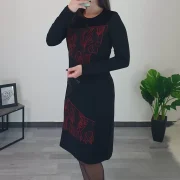 OBLEKA ZVONKA RDEČA - slika 2
