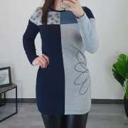 TUNIKA ROSA TEMNO MODRA - SIVA - slika 2