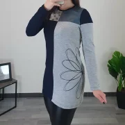 TUNIKA ROSA TEMNO MODRA - SIVA