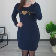 TUNIKA LJUBA TEMNO MODRA ZLATA - slika 2