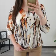 MAJICA ANGA VZOREC ORANŽNA - slika 4