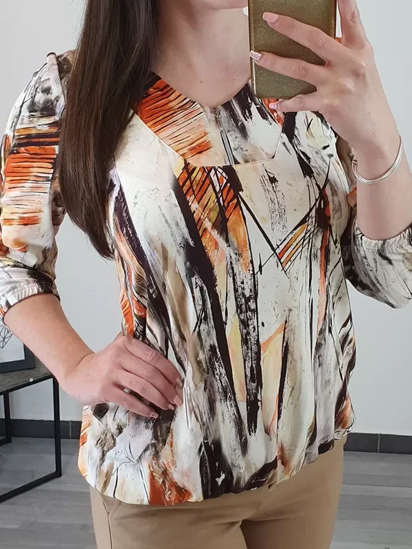 MAJICA ANGA VZOREC ORANŽNA