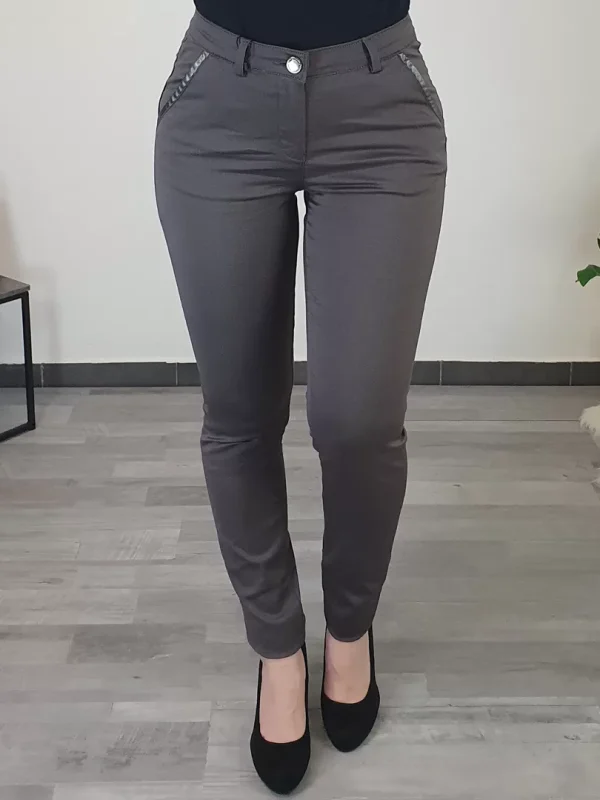 ELEGANTNE HLAČE DENISA 10216 RJAVA
