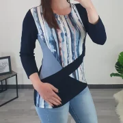 MAJICA KRISTI 3/4 MODRA