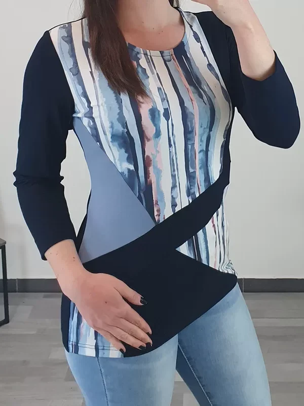 MAJICA KRISTI 3/4 MODRA