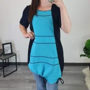 TUNIKA UNA TEMNO MODRA-MODRA (BIG SIZE)