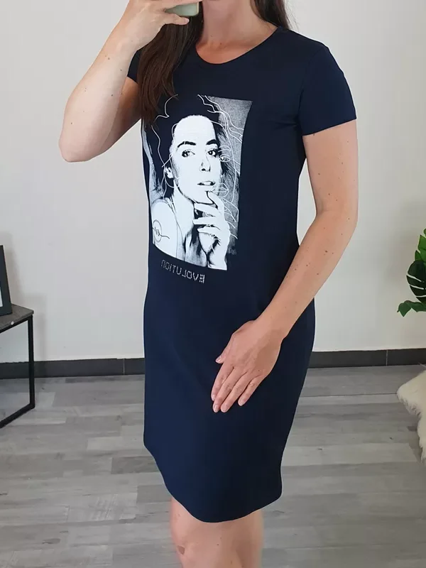 TUNIKA 3809 TEMNO MODRA