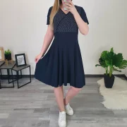 OBLEKA RONJA TEMNO MODRA - slika 3