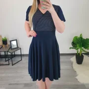 OBLEKA RONJA TEMNO MODRA - slika 2