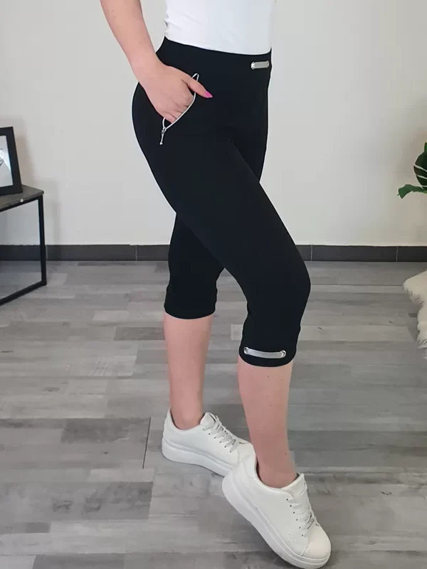 ŠPORTNE HLAČE PLAJA 3/4 ČRNE