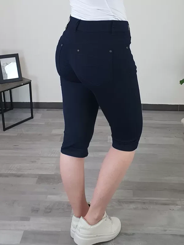 HLAČE FA318 3/4 TEMNO MODRA