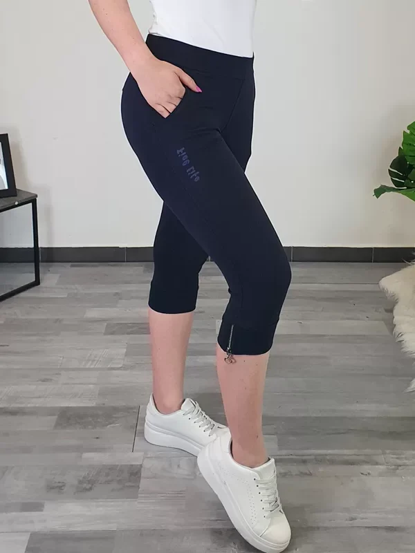 ŠPORTNE HLAČE 4225 3/4 TEMNO MODRE