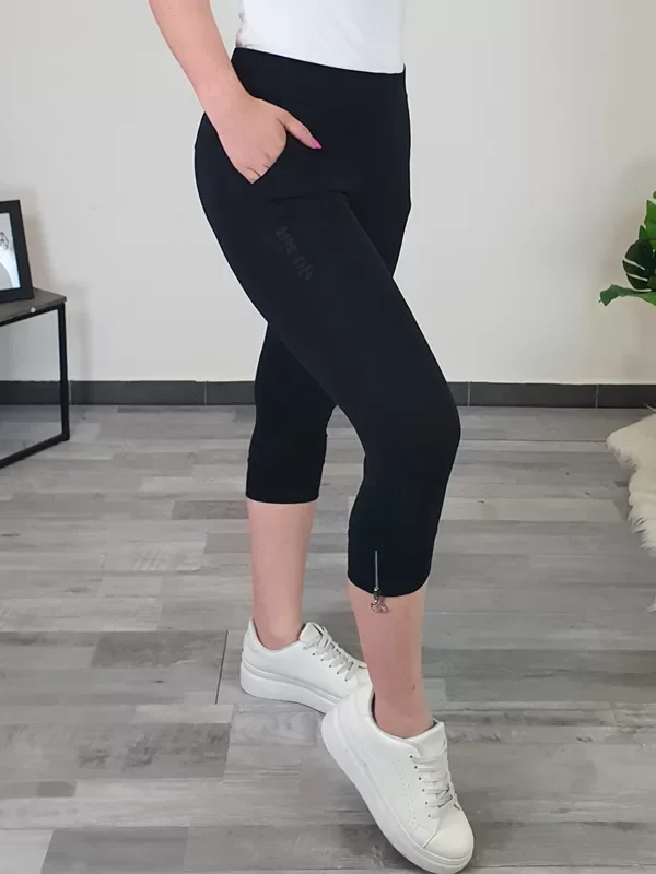 ŠPORTNE HLAČE 4225 3/4 ČRNE