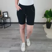 KRATKE ŠPORTNE HLAČE 334-22 ČRNE - slika 2