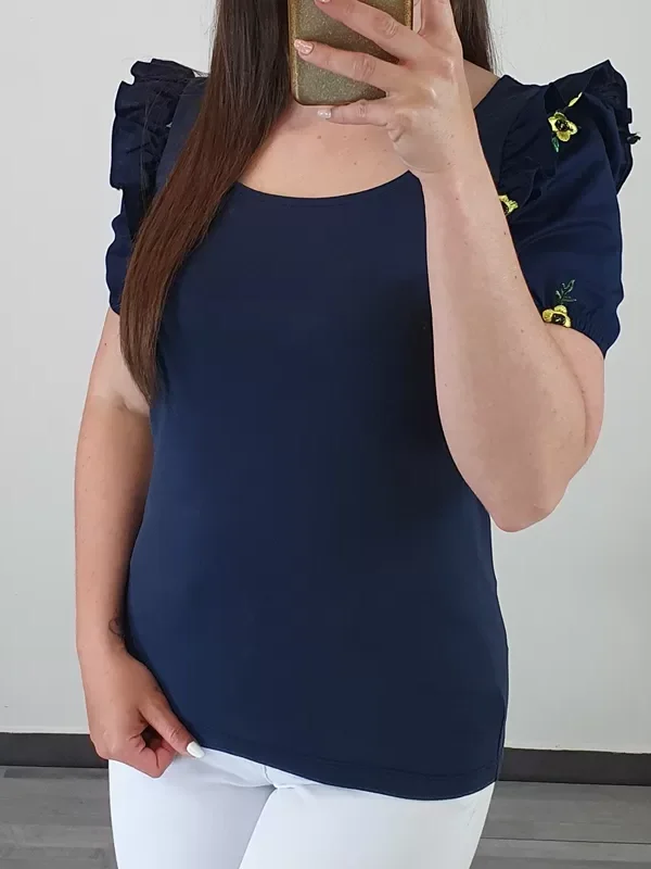 MAJICA SL093 TEMNO MODRA