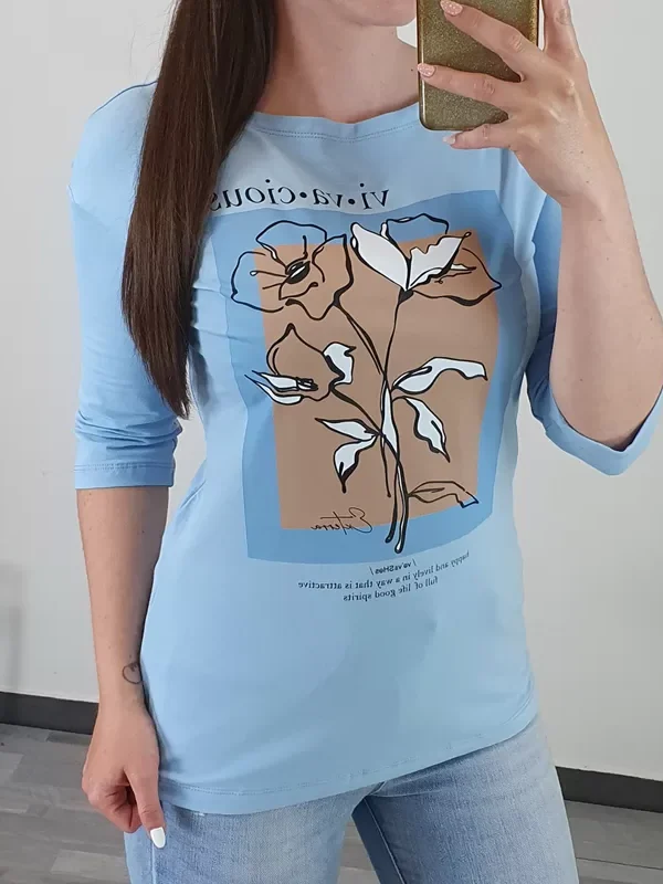 MAJICA SL086 SVETLO MODRA