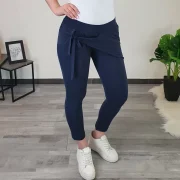 HLAČE NA PREKLOP 7/8 TEMNO MODRA - slika 2